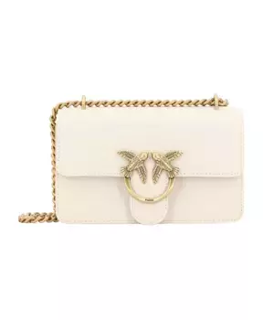 Сумка через плечо с металлическим крючком Pinko, белый