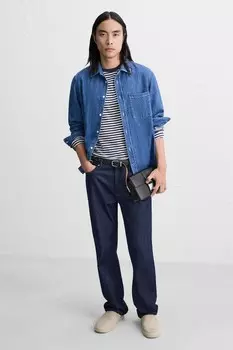 Сумка через плечо с металлической пряжкой ZARA, черный