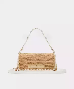 Сумка через плечо с металлической застежкой Aldo, бежевый