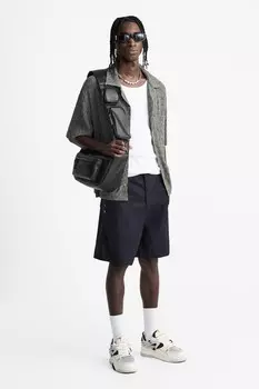 Сумка через плечо с многокарманными отделками ZARA, черный