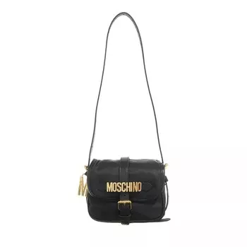 Сумка через плечо с множеством карманов и фантазийным принтом Moschino, черный