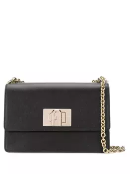 Сумка через плечо с монограммой Furla, черный