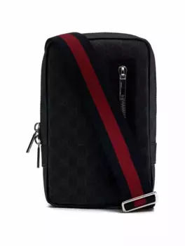 Сумка через плечо с монограммой Gucci, черный