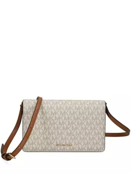 Сумка через плечо с монограммой и логотипом Michael Michael Kors, серый