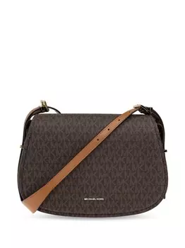 Сумка через плечо с монограммой Michael Michael Kors, коричневый