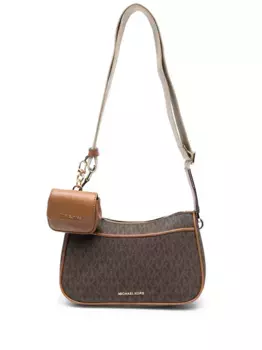 Сумка через плечо с монограммой Michael Michael Kors, коричневый