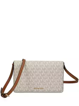 Сумка через плечо с монограммой Michael Michael Kors, нейтральный