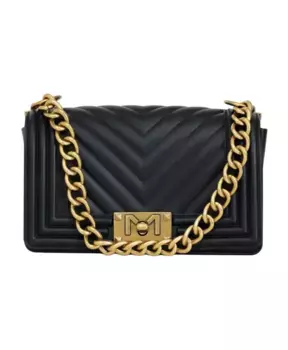 Сумка через плечо с мягкой подкладкой и двойными ремнями. Marc Ellis, черный