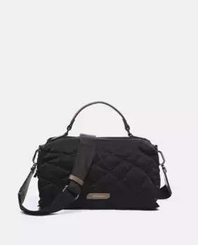 Сумка через плечо с мягкой подкладкой из переработанных материалов черного цвета Abbacino