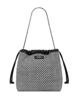 Сумка через плечо с нашивкой-логотипом Moschino, черный