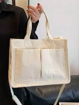 Сумка через плечо с нашивкой в виде буквы, белый