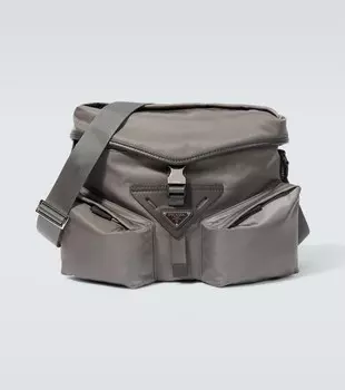 Сумка через плечо с отделкой из кожи Re-Nylon Prada, Ferro