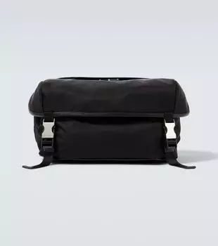 Сумка через плечо с отделкой из кожи Re-Nylon Prada, черный