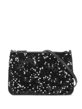 Сумка через плечо с пайетками Coccinelle, черный