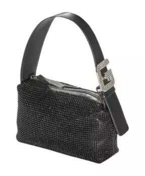 Сумка через плечо с пайетками легкая и стильная Galle Paris, черный