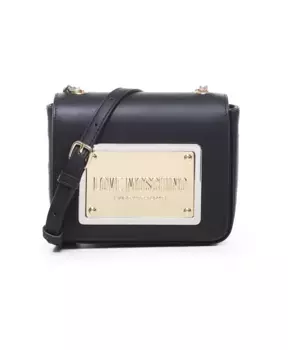 Сумка через плечо с пластинкой с логотипом Love Moschino, черный