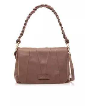 Сумка через плечо с плетеной ручкой и клапаном Mariamare, розовый