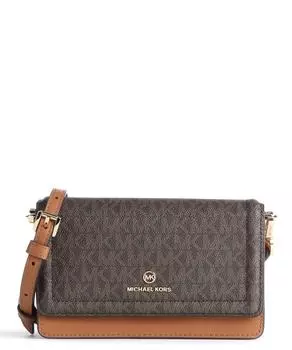 Сумка через плечо с подвеской Jet Set из воловьей кожи Michael Kors, коричневый