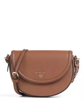 Сумка через плечо с подвеской Jet set из зерненой яловой кожи Michael Kors, коричневый
