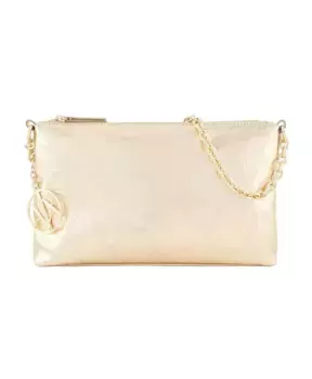 Сумка через плечо с подвеской логотипом и застежкой молнией. Armani Exchange, бежевый