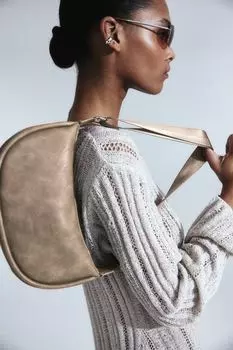 Сумка через плечо с покрытием H&M, серый