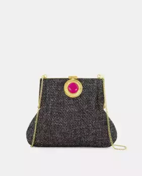 Сумка через плечо с полудрагоценным камнем Tintoretto, черный