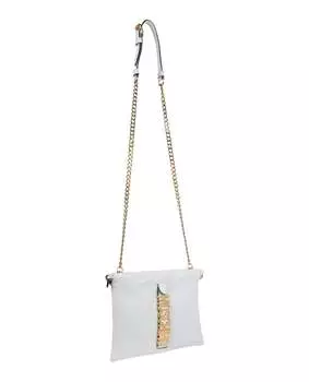 Сумка через плечо с поясом и шнурком с логотипом Moschino, белый
