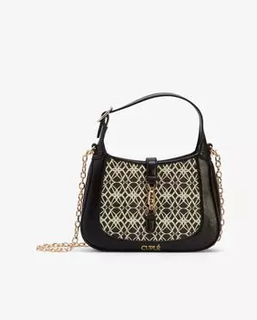 Сумка через плечо с принтом и ручкой-цепочкой Cupl, черный