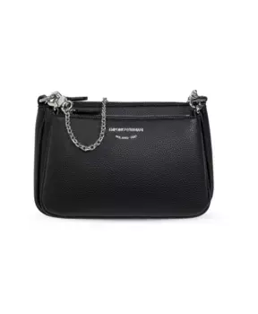 Сумка через плечо с принтом логотипа Emporio Armani, черный