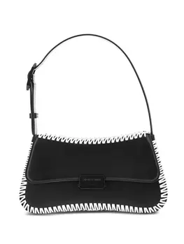 Сумка через плечо с прошитыми деталями Emporio Armani, черный
