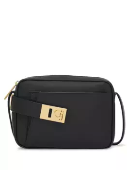 Сумка через плечо с пряжкой Gancini Ferragamo, черный