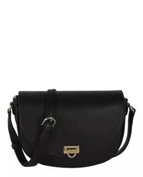 Сумка через плечо с пряжкой Gancini Salvatore Ferragamo, черный