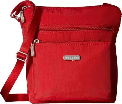 Сумка через плечо с RFID-браслетом Baggallini, цвет Black With Sand Lining