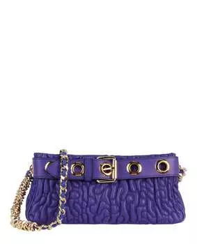 Сумка через плечо с рваной цепочкой Moschino, фиолетовый
