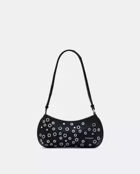 Сумка через плечо с шипами Desigual, черный