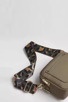 Сумка через плечо с темным леопардовым ремешком Betsy & Floss, бежевый