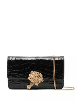 Сумка через плечо с тигровым принтом Roberto Cavalli, черный