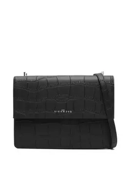 Сумка через плечо с тиснением под крокодила John Richmond, черный