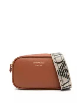 Сумка через плечо с тисненым логотипом EMPORIO ARMANI, коричневый