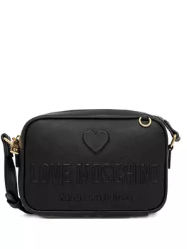 Сумка через плечо с тисненым логотипом Love Moschino, черный