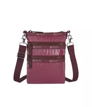 Сумка через плечо с тремя молниями LeSportsac, цвет purple berry shine