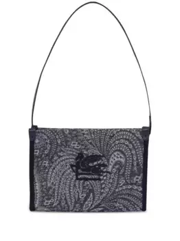 Сумка через плечо с узором пейсли и жаккардом ETRO KIDS, синий