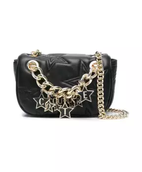 Сумка через плечо с видимым логотипом Versace, черный