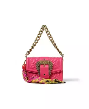 Сумка через плечо с видимым логотипом Versace, розовый