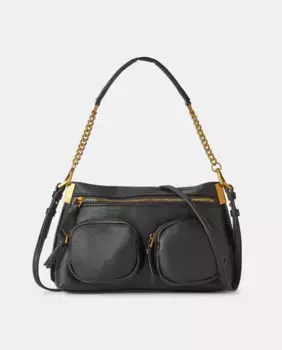 Сумка через плечо с внешними карманами Tintoretto, черный