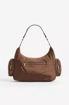 Сумка через плечо с внешними отделениями H&M, коричневый