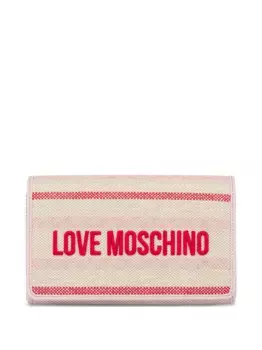 Сумка через плечо с вышитым логотипом Love Moschino, розовый