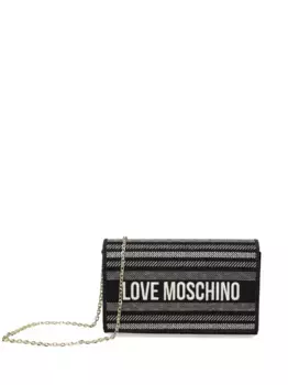 Сумка через плечо с вышитым логотипом Love Moschino, черный