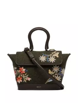 Сумка через плечо с вышивкой «Альпийские цветы» Bally, зеленый