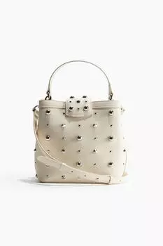 Сумка через плечо с заклепками H&M, бежевый